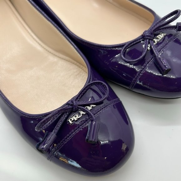 Prada Purple Patent Leather Flats - Picture 8 of 15